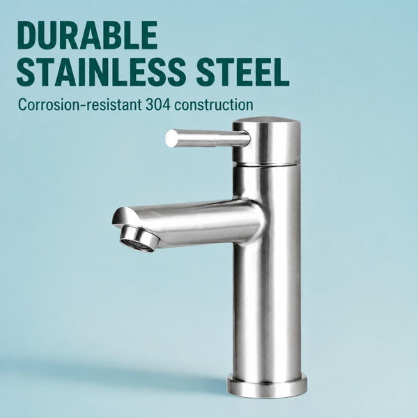 01-durable-stainless-steel 304 Stainless Steel Basin Faucet for Hot and Cold Water