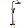Solid Brass Thermostatic Shower Set Push Button Rainfall Shower Mixer System 4 Function