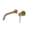 Solid Brass Wall Mounted Basin Faucet Concealed In-Wall Bathroom Mixer Tap CUPC Certified