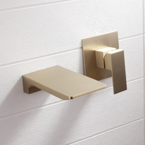 Wall Mounted Waterfall Basin Faucet for Modern Bathrooms
