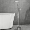 Solid Brass Freestanding Bathtub Faucet Floor Mounted Tub Filler with Handheld Shower
