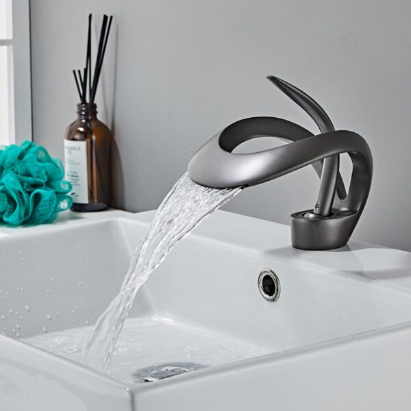 Solid Brass Industrial Wrench Handle Basin Faucet Vintage Above-Counter Bathroom Mixer Tap