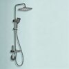 Thermostatic Shower Set with Digital Display LED Solid Brass 4 Function Concealed Shower System