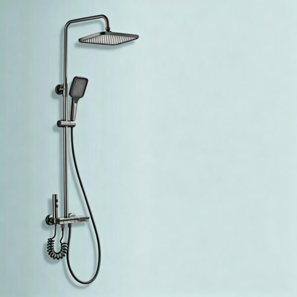 Thermostatic Shower Set with Digital Display LED Solid Brass 4 Function Concealed Shower System