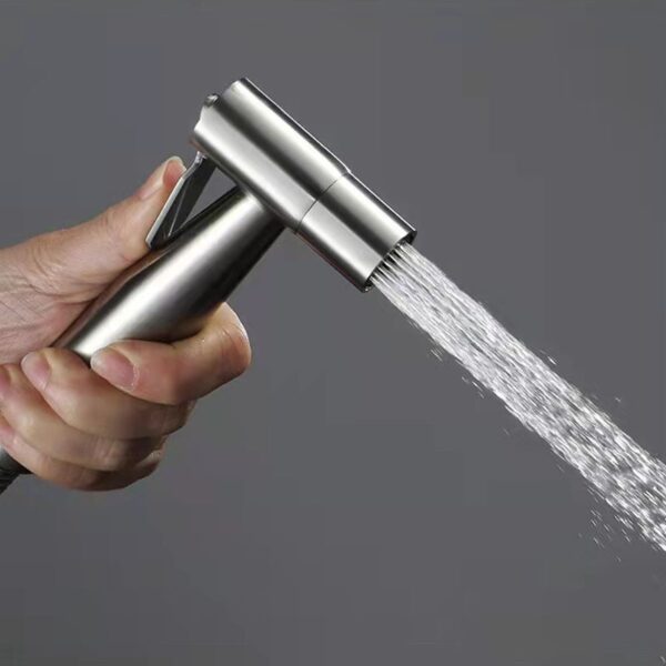 304 Stainless Steel Hand-held Pressure Boost Bidet Sprayer Nozzle Toilet Sprayer Gun Only