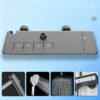 04_detail_pianokey_valve_fourmode 2027 New 40°C Thermostatic Shower System Piano Key 4-Function Solid Brass Rainfall Shower Set with Shelf