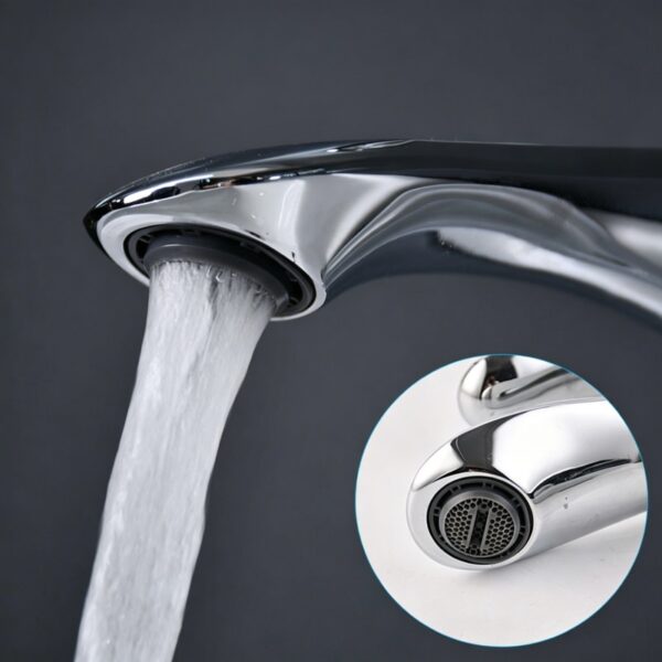 Zinc Alloy Single Handle Basin Faucet Hot & Cold Bathroom Sink Mixer Tap Economy