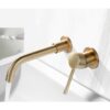 Solid Brass Wall Mounted Basin Faucet Concealed In-Wall Bathroom Mixer Tap CUPC Certified