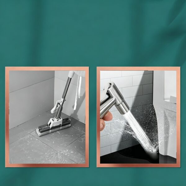 304 Stainless Steel Toilet Sprayer Handheld Bidet Shattaf Pressure Boost Cloth Diaper Sprayer