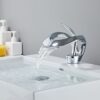 Solid Brass Industrial Wrench Handle Basin Faucet Vintage Above-Counter Bathroom Mixer Tap