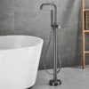 Solid Brass Freestanding Bathtub Faucet Floor Mounted Tub Filler with Handheld Shower