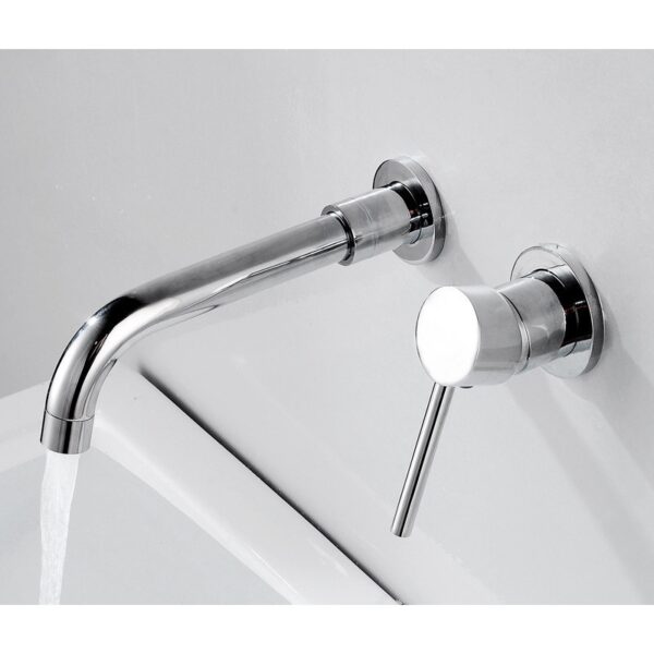 Solid Brass Wall Mounted Basin Faucet Concealed In-Wall Bathroom Mixer Tap CUPC Certified
