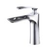 Solid Brass Pull Out Basin Faucet Single Handle Hot & Cold Bathroom Mixer Tap