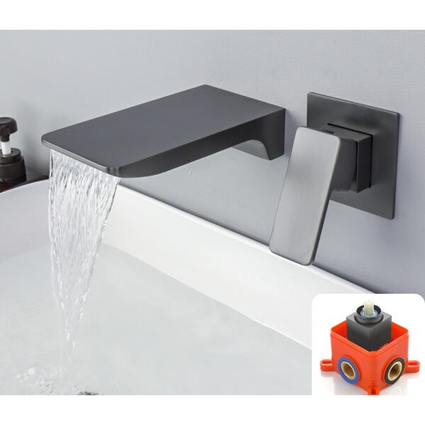 Wall Mounted Waterfall Basin Faucet for Modern Bathrooms