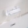 Solid Brass Waterfall Bathtub Faucet Deck Mounted Tub Filler with Handheld Shower Dual Handle