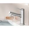 Solid Brass 3-Way Pull Out Basin Faucet Single Handle Hot & Cold Bathroom Mixer Tap