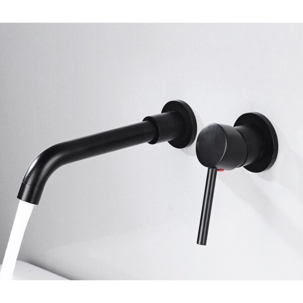 Solid Brass Wall Mounted Basin Faucet Concealed In-Wall Bathroom Mixer Tap CUPC Certified