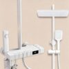 Thermostatic Shower Set with Digital Display LED Solid Brass 4 Function Concealed Shower System