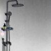 08_model_D1_round_head Black Shower Set Pressure Boost Home Use Exposed Rainfall Shower Mixer System 3/4 Function