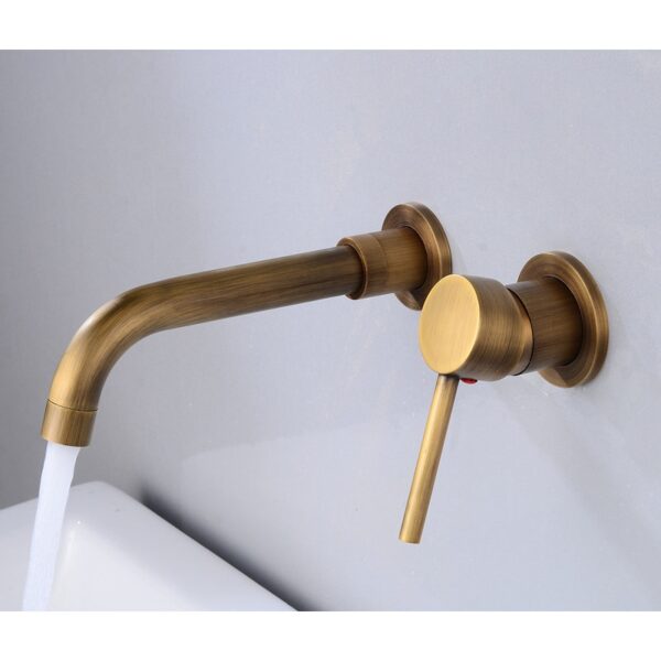 Solid Brass Wall Mounted Basin Faucet Concealed In-Wall Bathroom Mixer Tap CUPC Certified