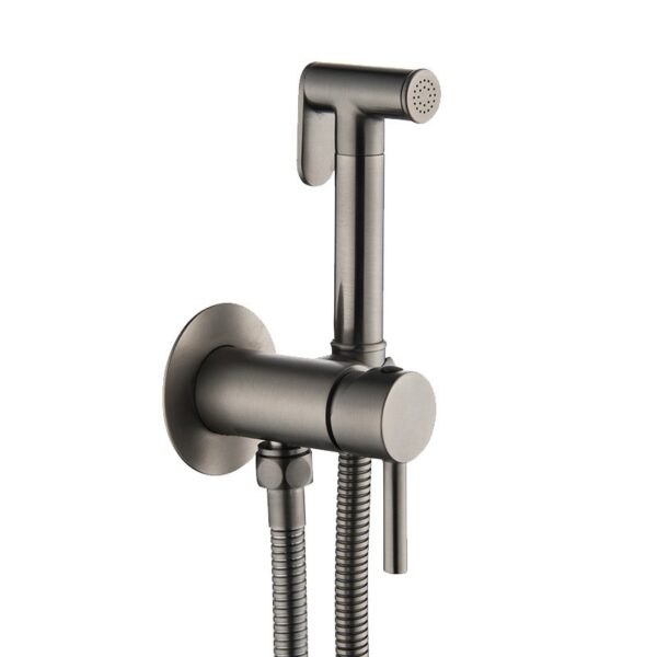 Wall-Mount Hot & Cold Bidet Sprayer Set Solid Brass Concealed Toilet Sprayer Faucet