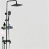 09_model_D2_square_head Black Shower Set Pressure Boost Home Use Exposed Rainfall Shower Mixer System 3/4 Function