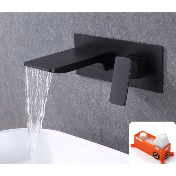 Wall Mounted Waterfall Basin Faucet for Modern Bathrooms