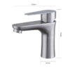 10-curved-faucet 304 Stainless Steel Basin Faucet for Hot and Cold Water