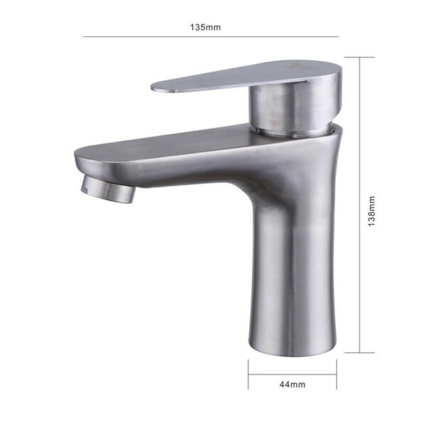 10-curved-faucet 304 Stainless Steel Basin Faucet for Hot and Cold Water