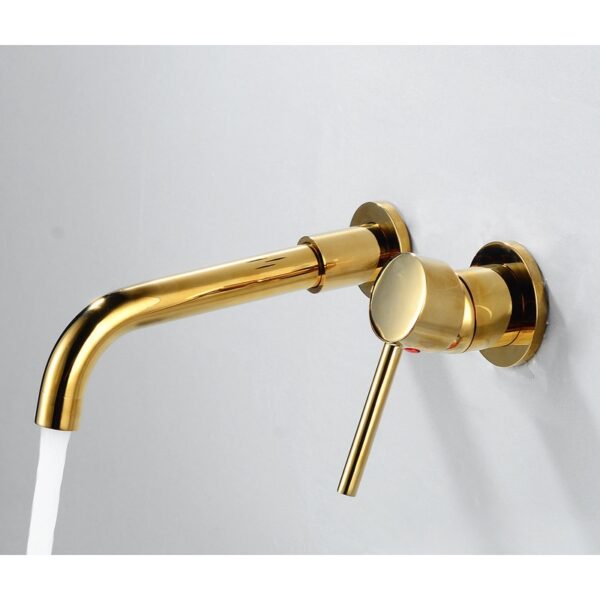 Solid Brass Wall Mounted Basin Faucet Concealed In-Wall Bathroom Mixer Tap CUPC Certified
