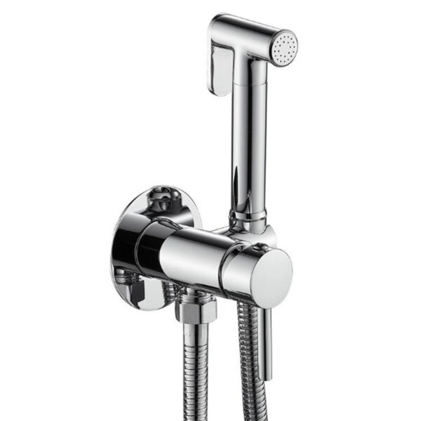 Wall-Mount Hot & Cold Bidet Sprayer Set Solid Brass Concealed Toilet Sprayer Faucet