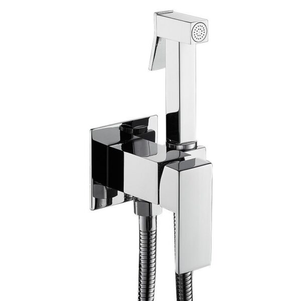 Wall-Mount Hot & Cold Bidet Sprayer Set Solid Brass Concealed Toilet Sprayer Faucet