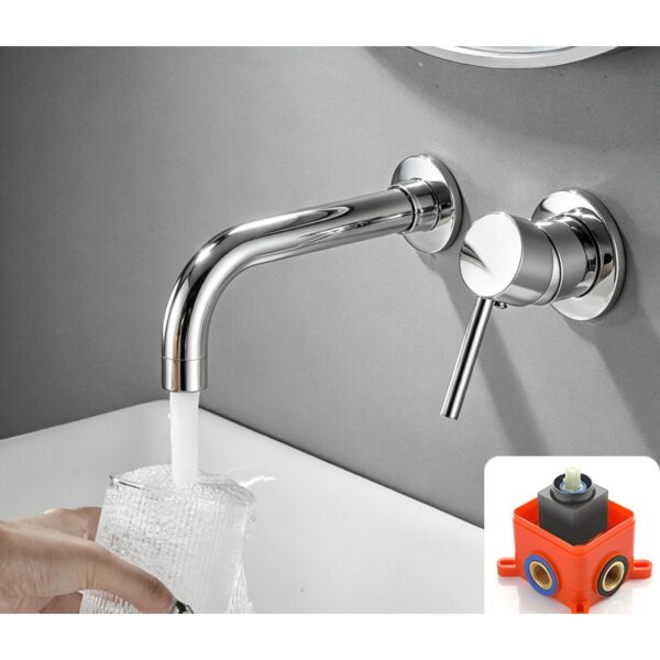 Wall Mounted Waterfall Basin Faucet for Modern Bathrooms