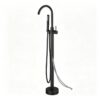 Solid Brass Freestanding Bathtub Faucet Floor Mounted Tub Filler with Handheld Shower