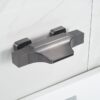 Solid Brass Waterfall Bathtub Faucet Deck Mounted Tub Filler with Handheld Shower Dual Handle