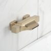 Solid Brass Waterfall Bathtub Faucet Deck Mounted Tub Filler with Handheld Shower Dual Handle