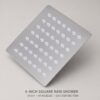 6-inch-square-rain-shower-49-nozzles-09 Stainless Steel Rainfall Shower Head for Hotel and Residential Bathrooms