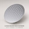 8-inch-round-rain-shower-90-nozzles-08 Stainless Steel Rainfall Shower Head for Hotel and Residential Bathrooms