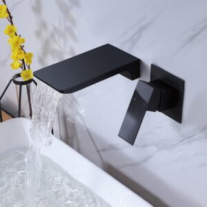Wall Mounted Waterfall Basin Faucet for Modern Bathrooms