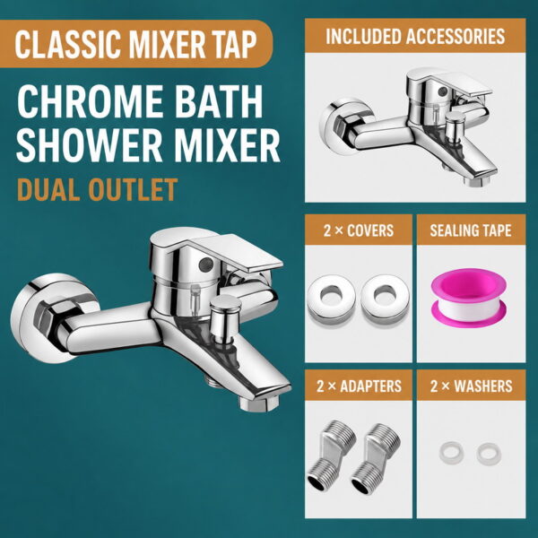 bath-shower-mixer-06 3 Way Bathtub Shower Faucet Set with Hand Shower