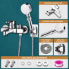 bath-shower-mixer-11 3 Way Bathtub Shower Faucet Set with Hand Shower