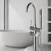 Freestanding Bathtub Faucet with Handheld Shower Floor Mount Tub Filler
