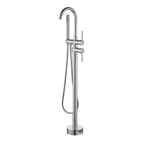 Freestanding Bathtub Faucet with Handheld Shower Floor Mount Tub Filler