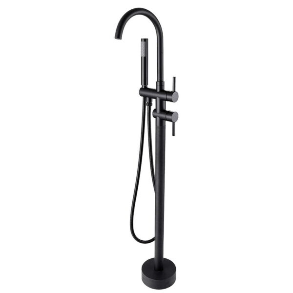Freestanding Bathtub Faucet with Handheld Shower Floor Mount Tub Filler