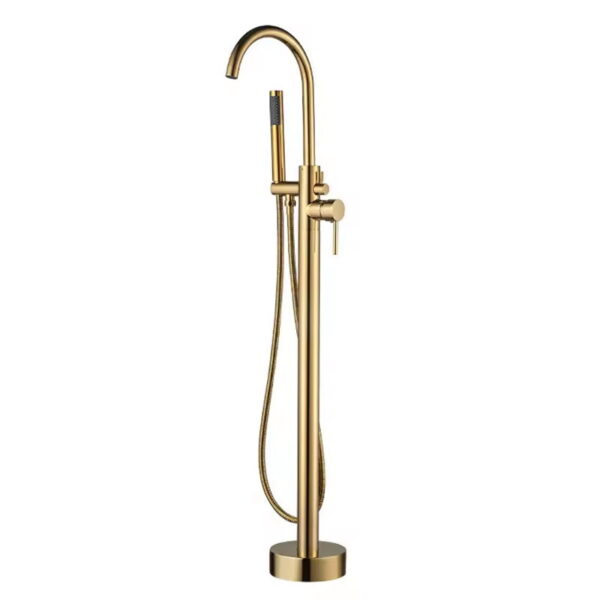 Freestanding Bathtub Faucet with Handheld Shower Floor Mount Tub Filler