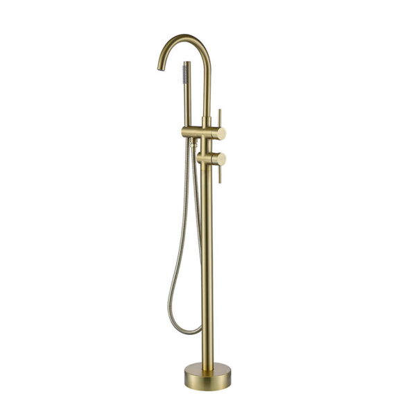 Freestanding Bathtub Faucet with Handheld Shower Floor Mount Tub Filler