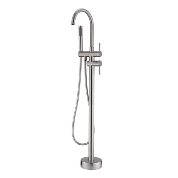Freestanding Bathtub Faucet with Handheld Shower Floor Mount Tub Filler
