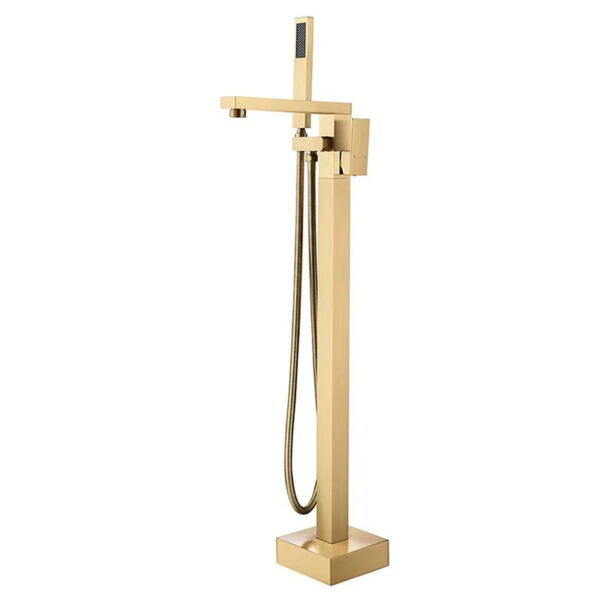Freestanding Bathtub Faucet with Handheld Shower Floor Mount Tub Filler
