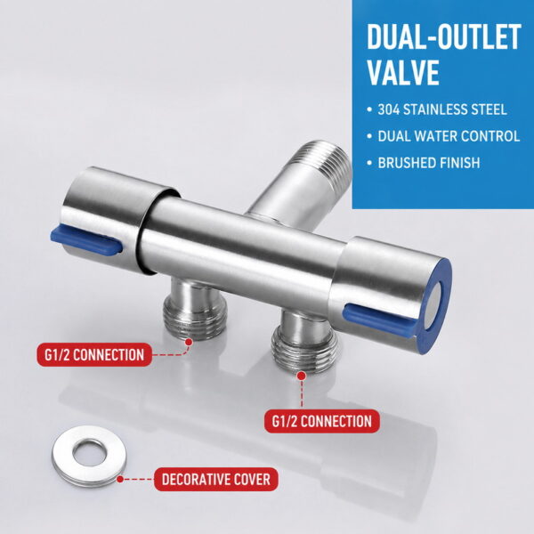 304 Stainless Steel Toilet Bidet Sprayer Set Wall-Mount High-Pressure Bathroom Spray Washer