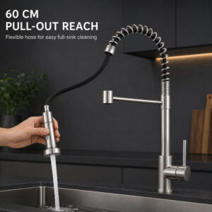 main 304 Stainless Steel Spring Pull Down Kitchen Faucet
